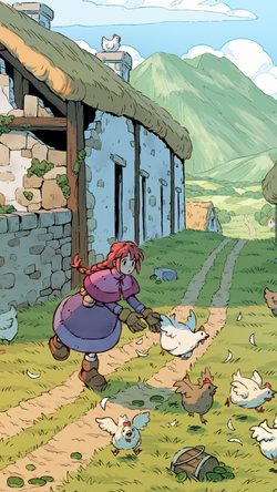 Art WH Illustration Country Girl Cute