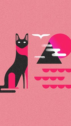 bk20-art-cat-illust-minimal-simple-red