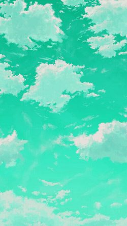 Art Anime Sky Green