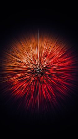Art Abstract Burst Radial Flare Red