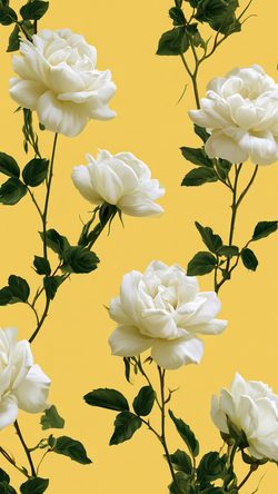 bn18-art-illust-seamless-roses-flower-yellow-blooming