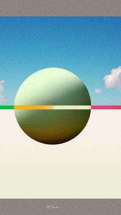 Art Minimal Abstract Geometric Gradient Sky Clouds Sphere