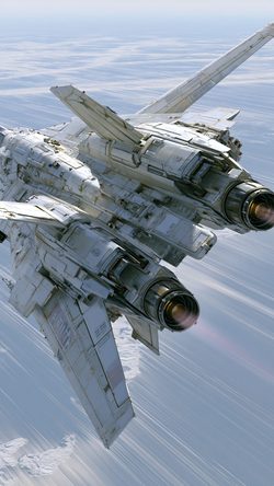 Art Spaceship Fighter Space Futuristic Metallic Aerial Winter