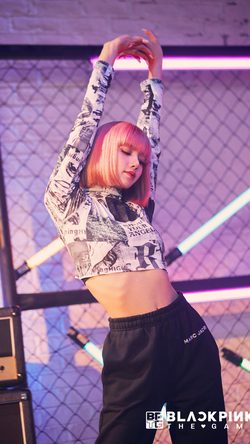 Art Kpop Idol Pink Pose Neon Stage