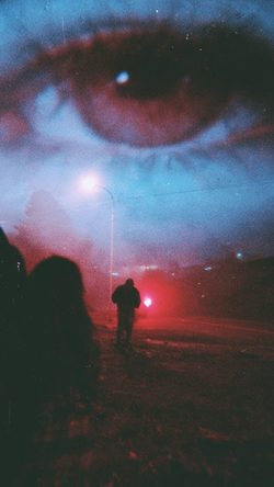 Art Sky Diegogalo Looking AT A Giant Eye Surreal Dreamlike Night Silhouette Cinematic
