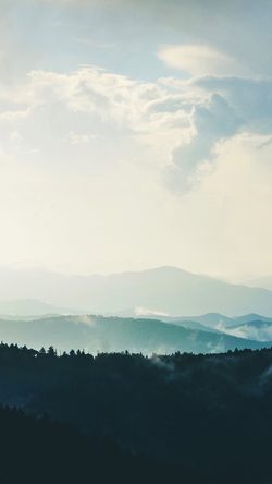 Mountain Morning Sky Bird Dark Nature Blue