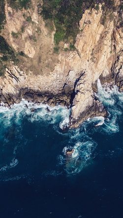 Island Sea Blue Mountain Wave Nature