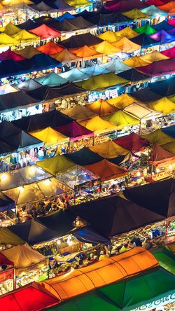 Market Night Color City Nature Blue