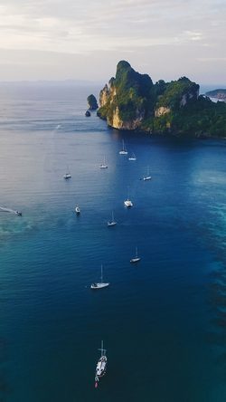 Sea Ocean Boats Island Summer Nature Blue