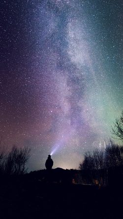 Nature Aurora Night Sky Star Milkyway Dark Starry