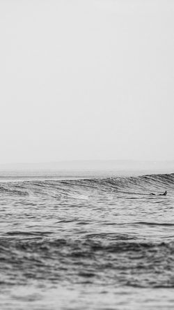 Nature Sea Wave Cold BW