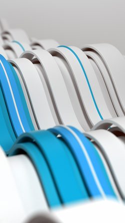 Pattern Background White Curve Blue